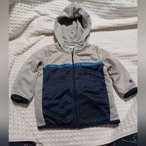 Champion Kids' Two-Tone Gray and Navy Hoodie